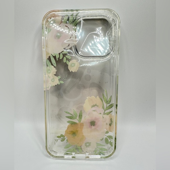 iPhone 14 Pro Max Pink Floral Case & Screen Protector - Picture 3 of 5